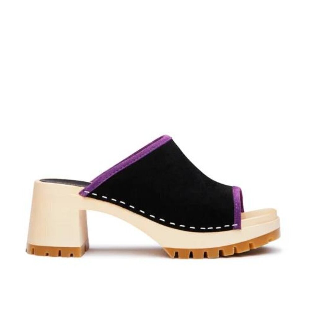 swedish hasbeens Combo Clog Color: Nero/Viola SAVE $150.00 - Picture 10 of 14